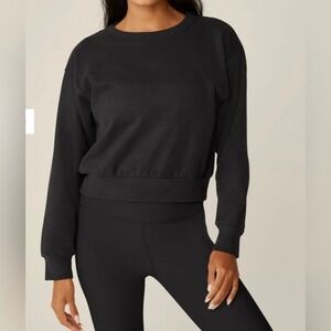 Beyond Yoga Crew Neck Sweatshirt Black S Womens Athleisure